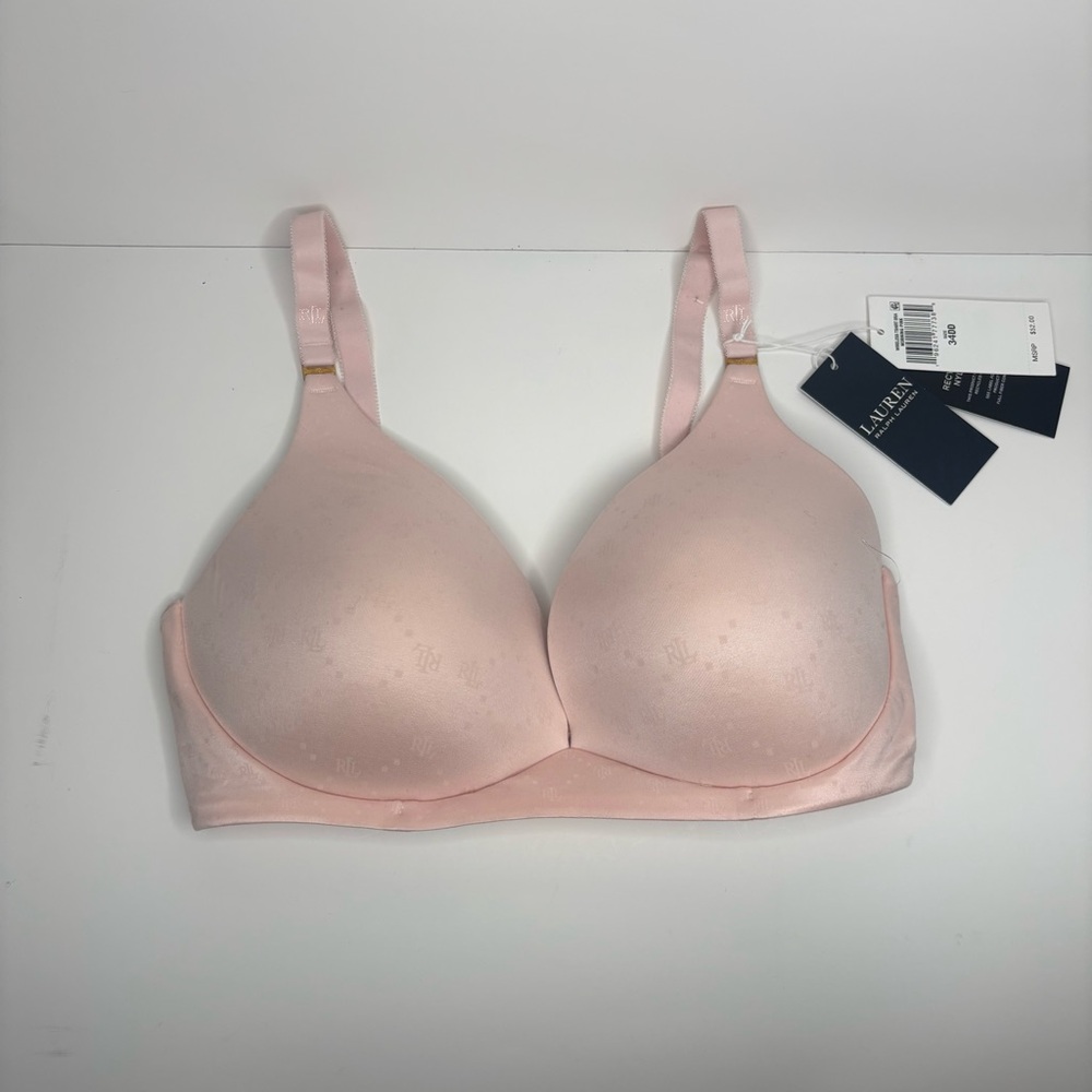 Ralph Lauren Light Pink Monogram Bra